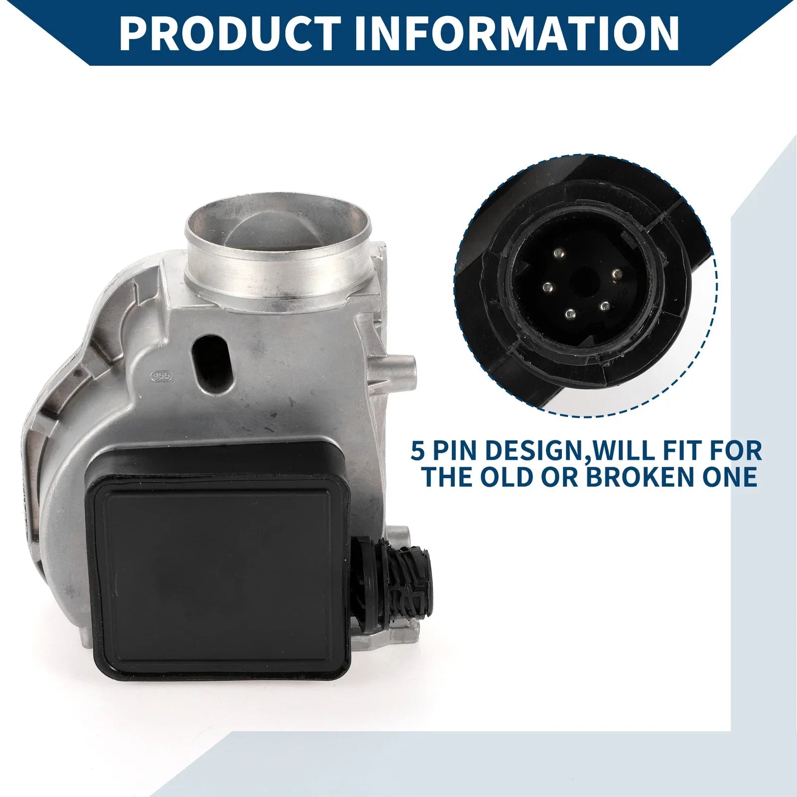 1 Pcs Mass Air Flow Sensor Assembly for BMW E30 E36 E34 Black