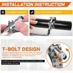 2X 2.5'' Stainless Steel T-Bolt Clamps for Turbo Intake (Universal)