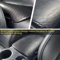 Center Armrest Box Storage Cover Trim for Ford Mustang (2015–2025) Carbon Fiber