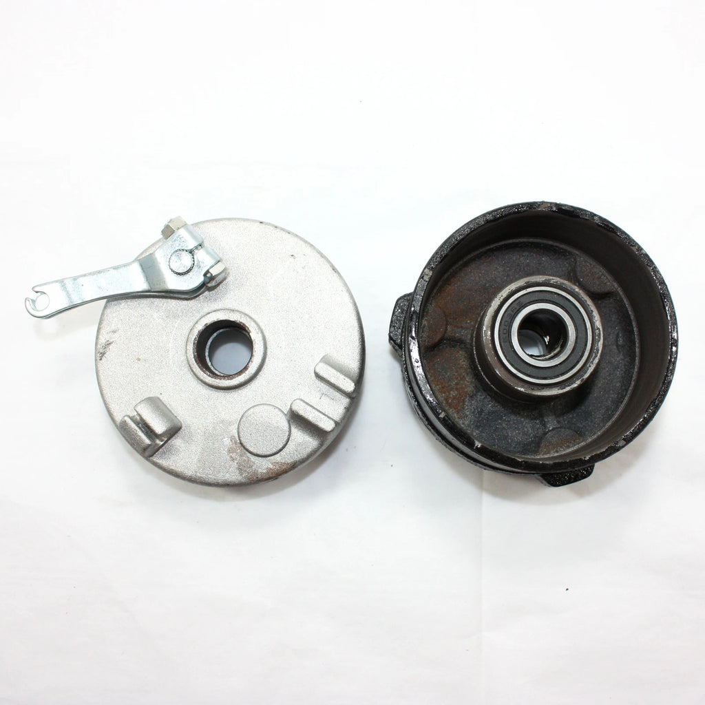 3 Stud Drum Brake Housing Wheel Hub + Shoes for 110cc 125cc Quad ATV (N/A)