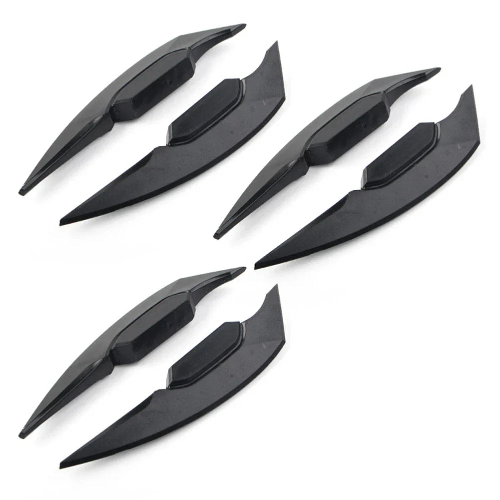 Black Motorcycle Fairing Winglets Side Spoiler Deflectors for Universal Models