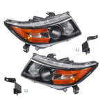 Set of 2 Black Headlights for Honda Odyssey (2011–2017)