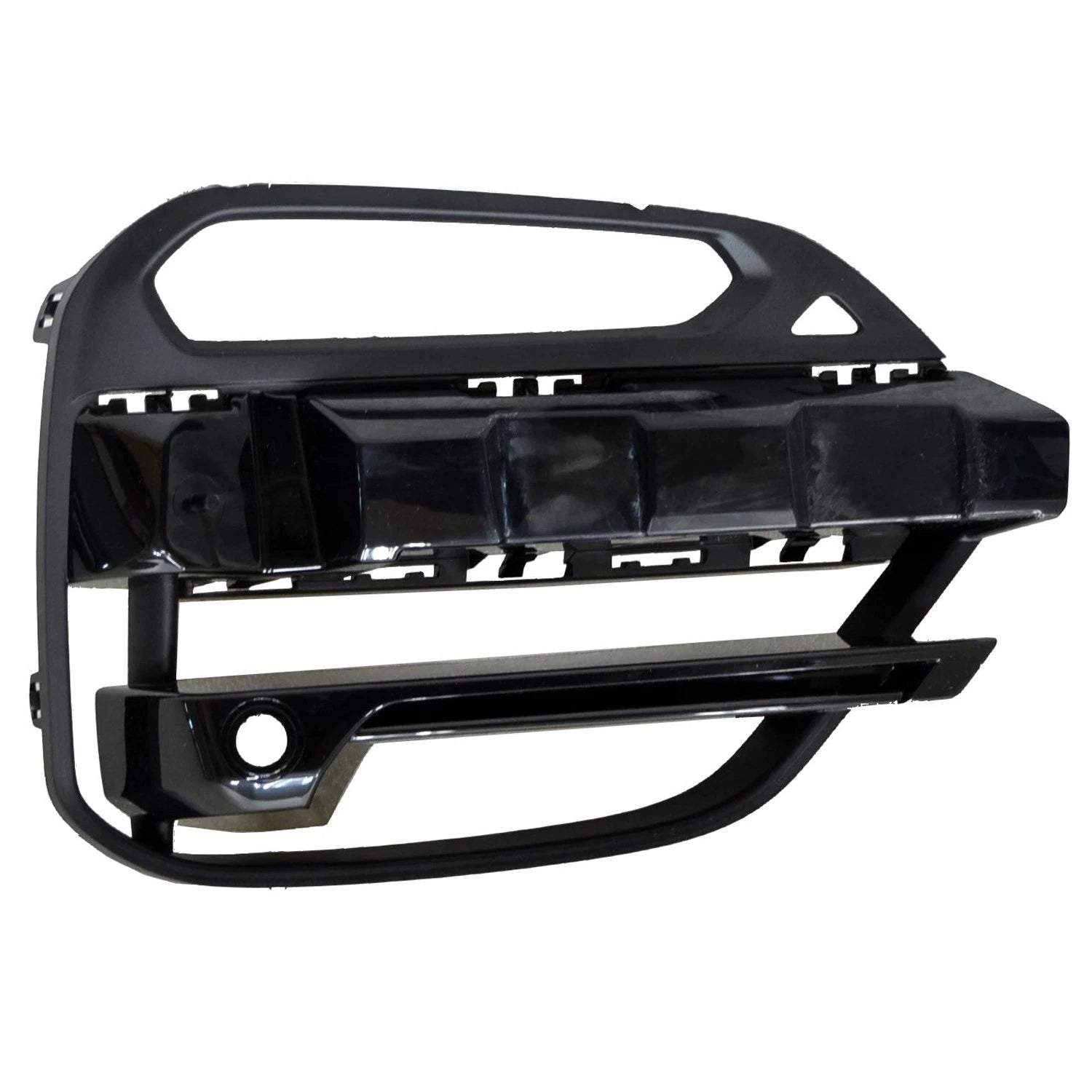 Replacement Black Gloss/Textured ABS Front Passenger Lower Bumper Cover Grille