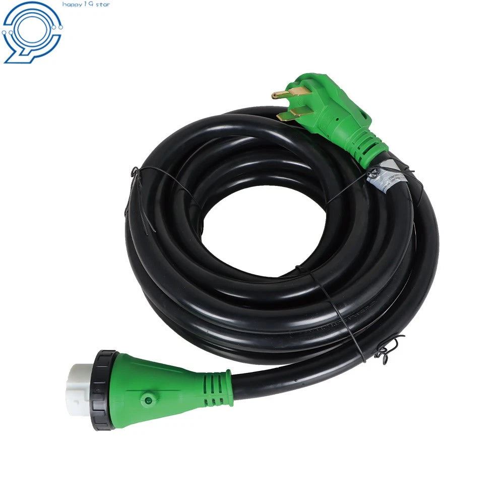 50 Amp RV Extension Power Cord Locking Connector for RVs (15/25/50 Ft)