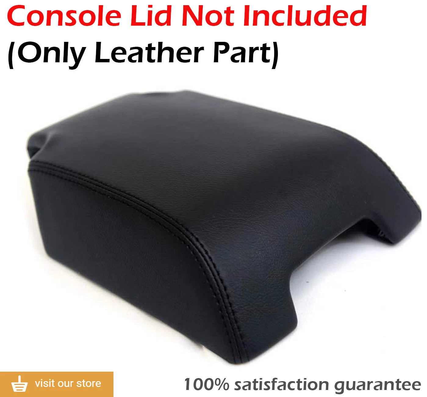 Center Console Armrest Cover for Land Rover LR3 (2005–2016) Black Leather