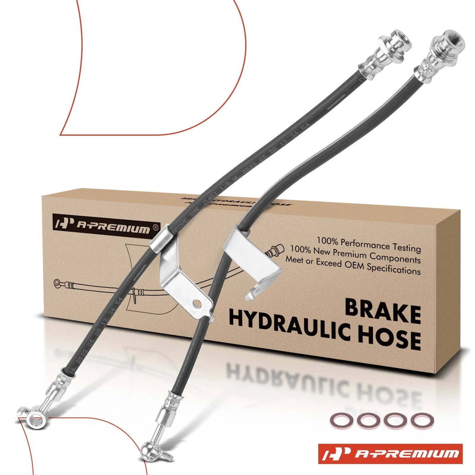 2X Rear Brake Hydraulic Hose for Chevy Spark EV (2014–2016)