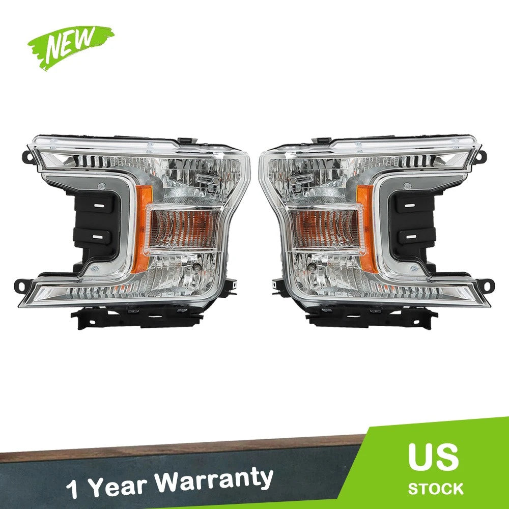 Headlight Projector Set for Ford F150 (2018–2020) RH LH Halogen Replacement