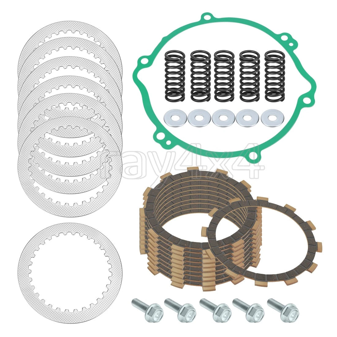 Clutch Friction Steel Plates, Springs & Gasket for Yamaha YZ125 (1994–2004)
