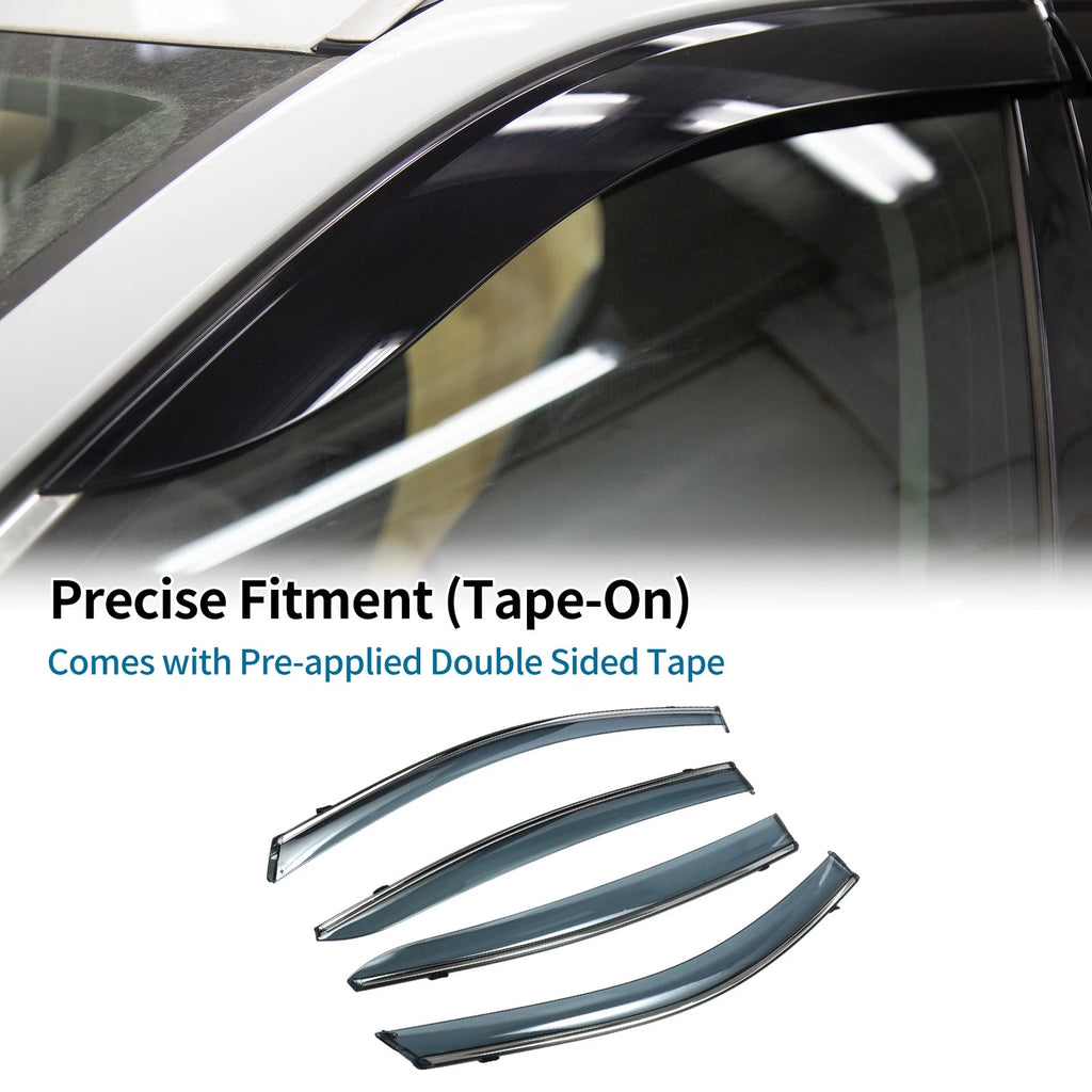 Set of 4 Window Deflectors for Nissan Altima (2019–2023) Black Vent Visor
