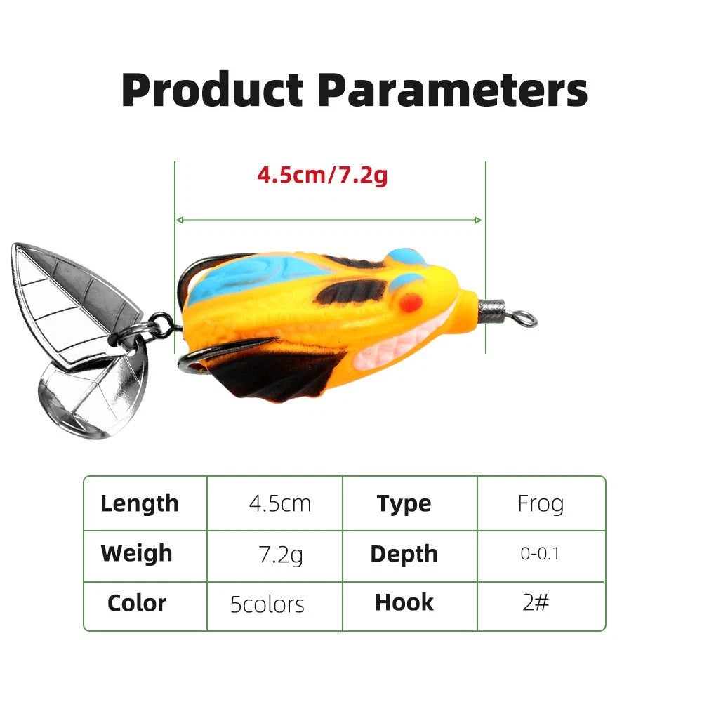 Fishing Lure PVC Hollow Body 4.5cm for Freshwater Saltwater