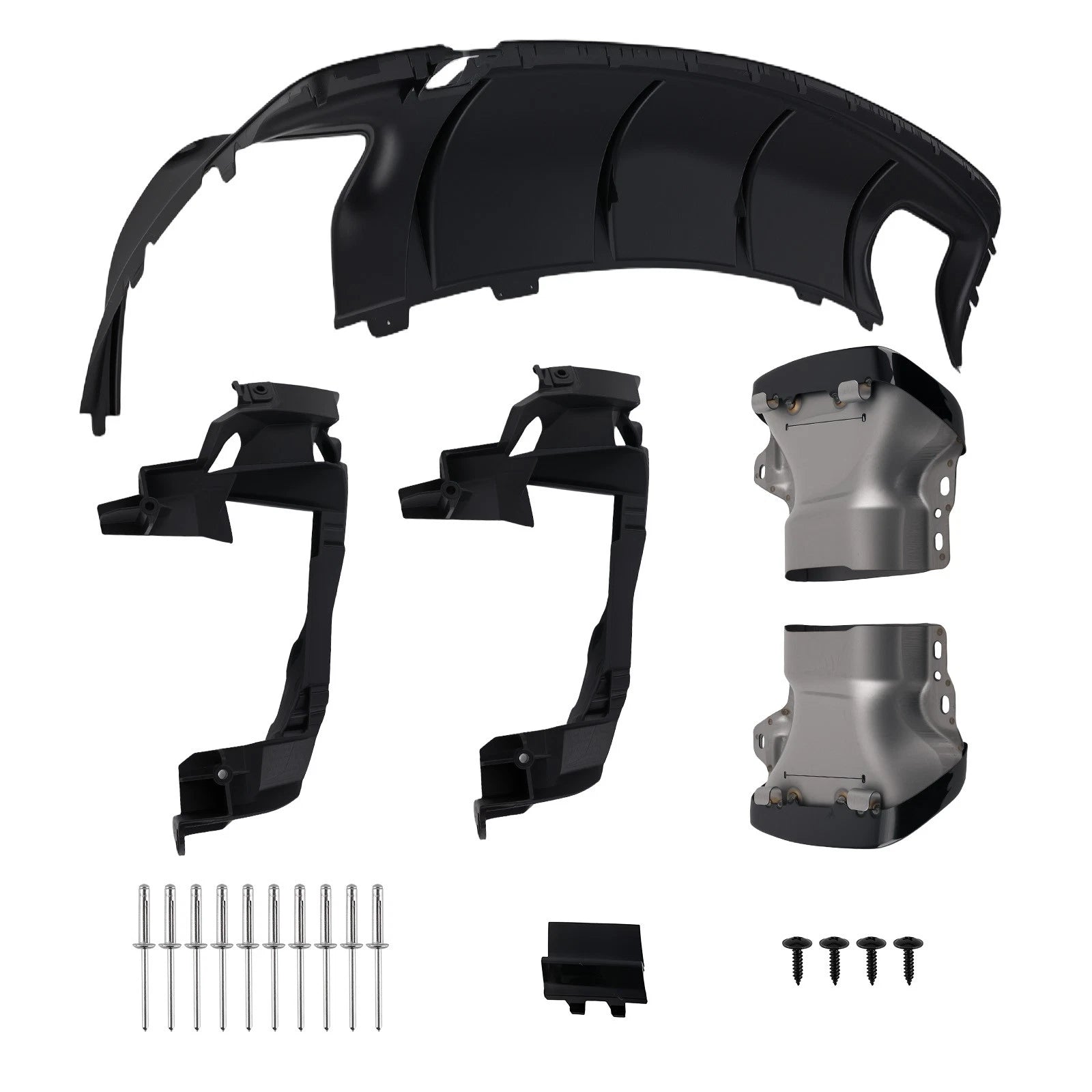 Rear Bumper Diffuser + Tailpipes for Mercedes W117 CLA45 (2013–2019)