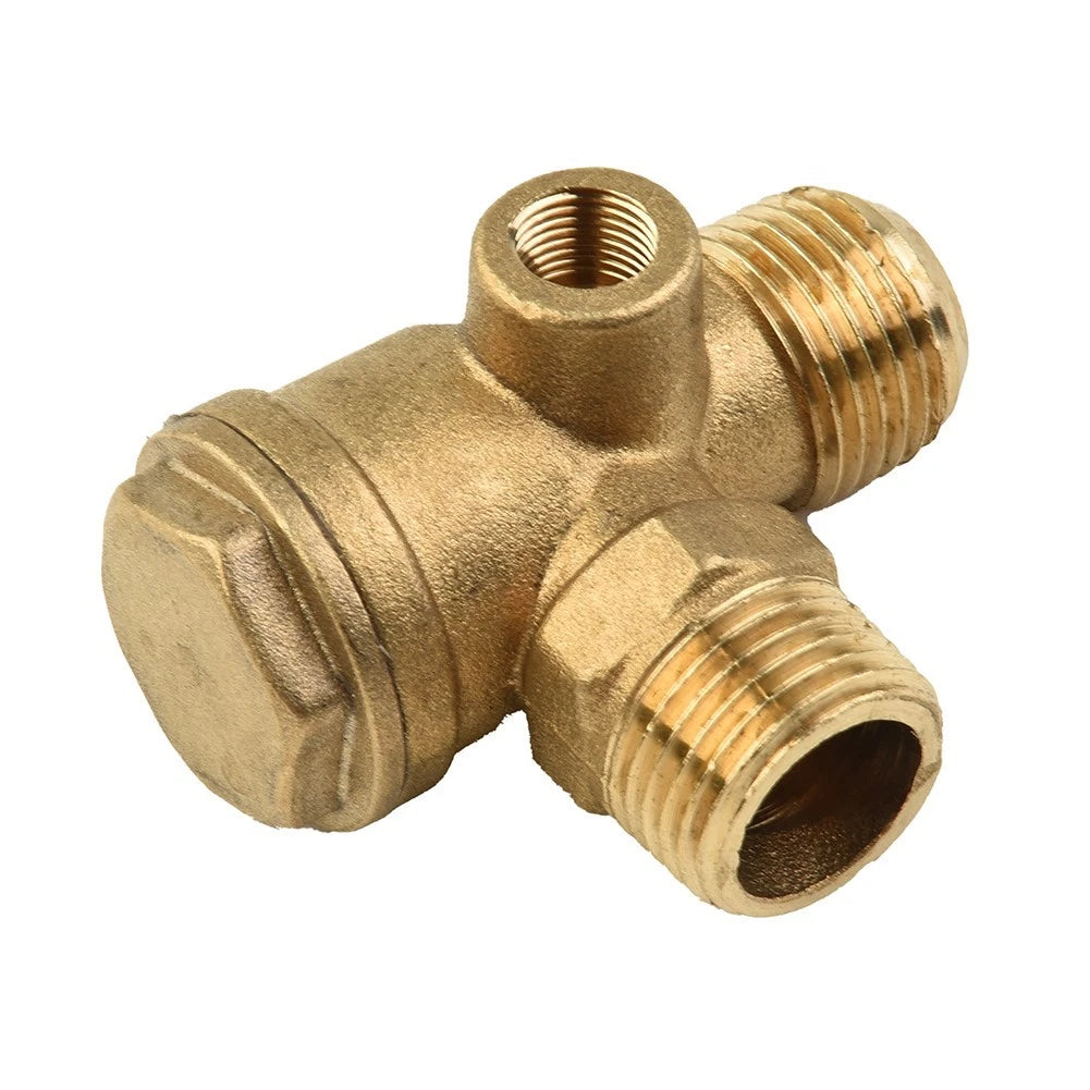 3 Port Brass Male Threaded Check Valve for Air Compressor