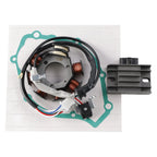 Set of 8 Coils Stator Generator Regulator Rectifier Gasket for Yamaha YBR125 (2013–2024)