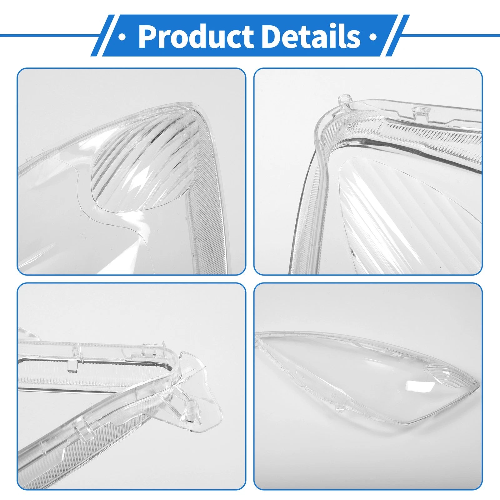 Front Left Headlight Lens Cover for Honda Fit (2009–2010) PC Clear