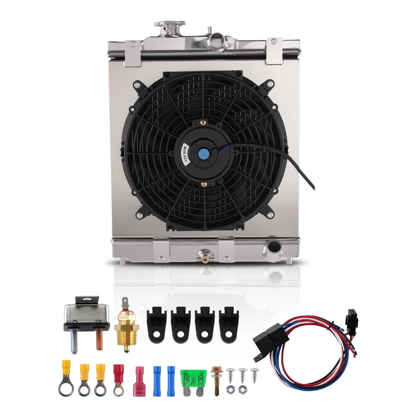 2X Aluminum Radiator Shroud Fan for Honda Civic EM1 EJ8 (1992–2000)
