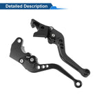 Adjustable Short Brake Clutch Levers for Suzuki GSXR600 (1997–2003) Solid Black
