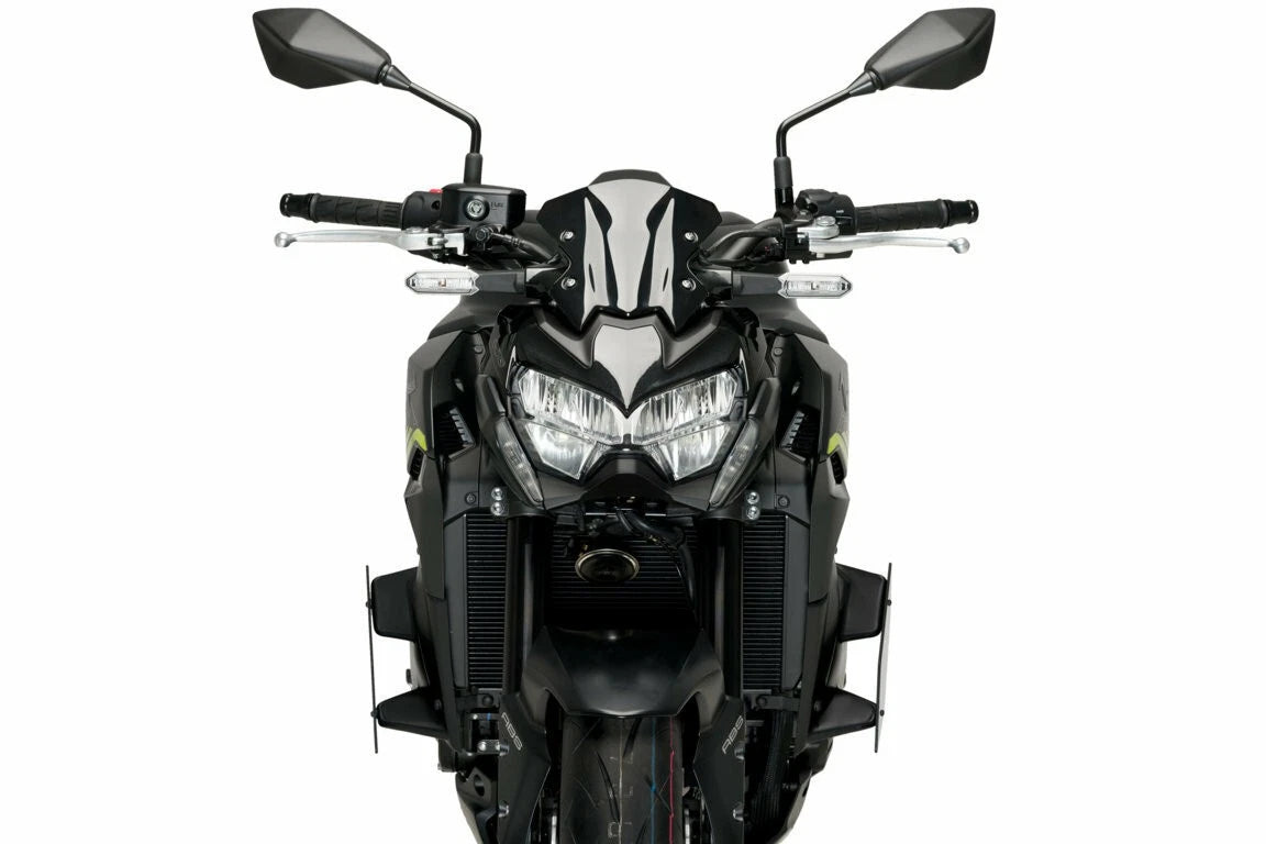 PUIG Downforce Side Spoilers Black for Kawasaki Z900 (2017–2022)