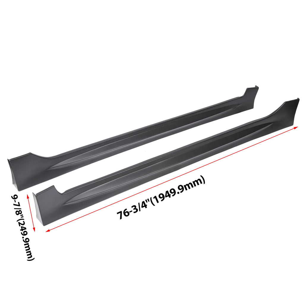 Mugen RR Style Side Skirts for Honda Civic Sedan (2006–2011) ABS Black
