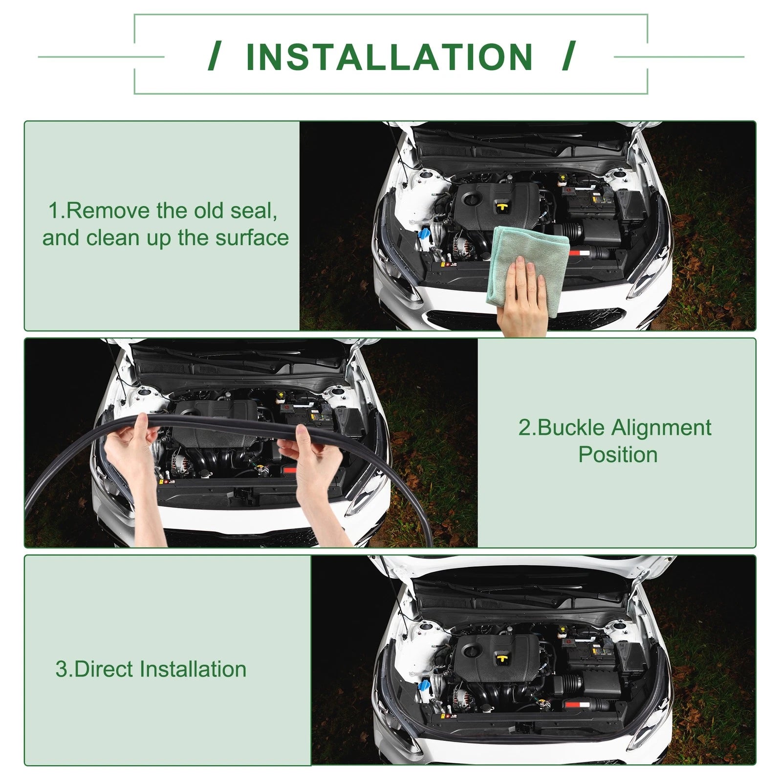 Rear Engine Hood Sealing Strip No. 74143TR0A01 for Honda Civic (2012–2015)