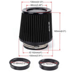 Cold Air Intake Air Filter for (3", 3.5", 4" Inlet, 6.5" Tall)
