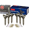 Set of 6 Denso COP Ignition Coils & NGK V-Power Spark Plugs for Lexus Toyota V6