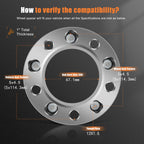 Set of 4 Wheel Spacers 1" 5x4.5 for Hyundai Elantra Mitsubishi Lancer Mazda RX-7