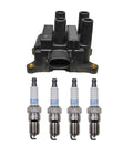 Denso Ignition Coil & 4 Platinum TT Plugs Gap 0.04 for Ford Focus (2000–2011)