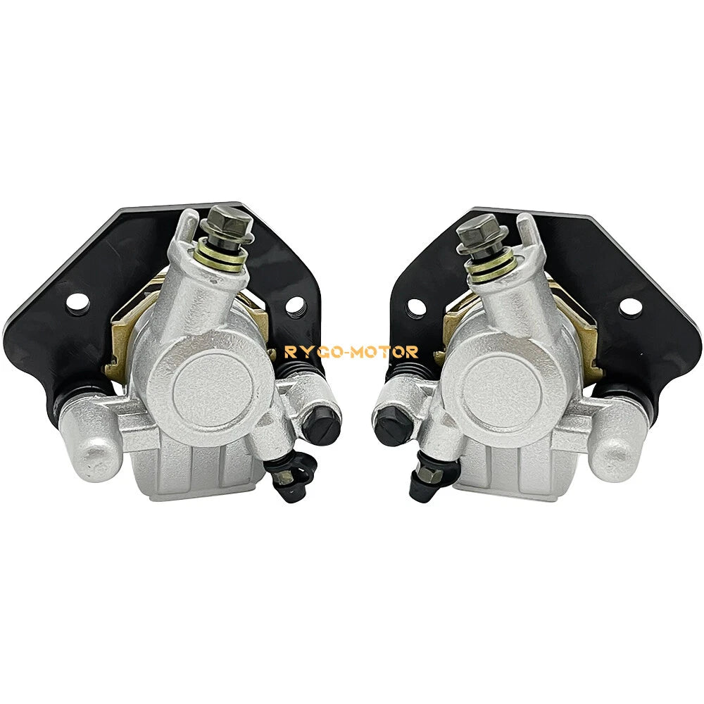 Front Left Right Brake Calipers & Pads for Kawasaki Bayou 300 (1988–2004)