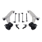 8x Front Lower Control Arms Ball Joints Tie Rods For 2013-2018 Ford Focus C-Max