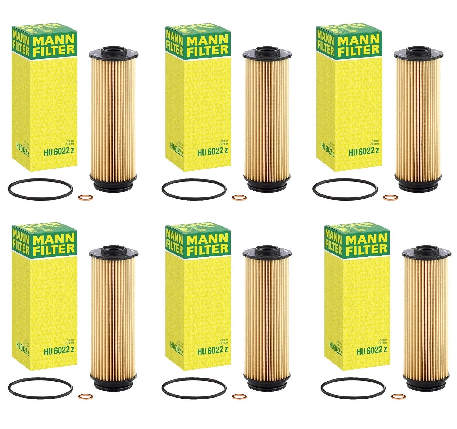 Set of 6 Engine Oil Filters for BMW E89 F22 F23 F30 F32 F33 F34 F36 G05 G07