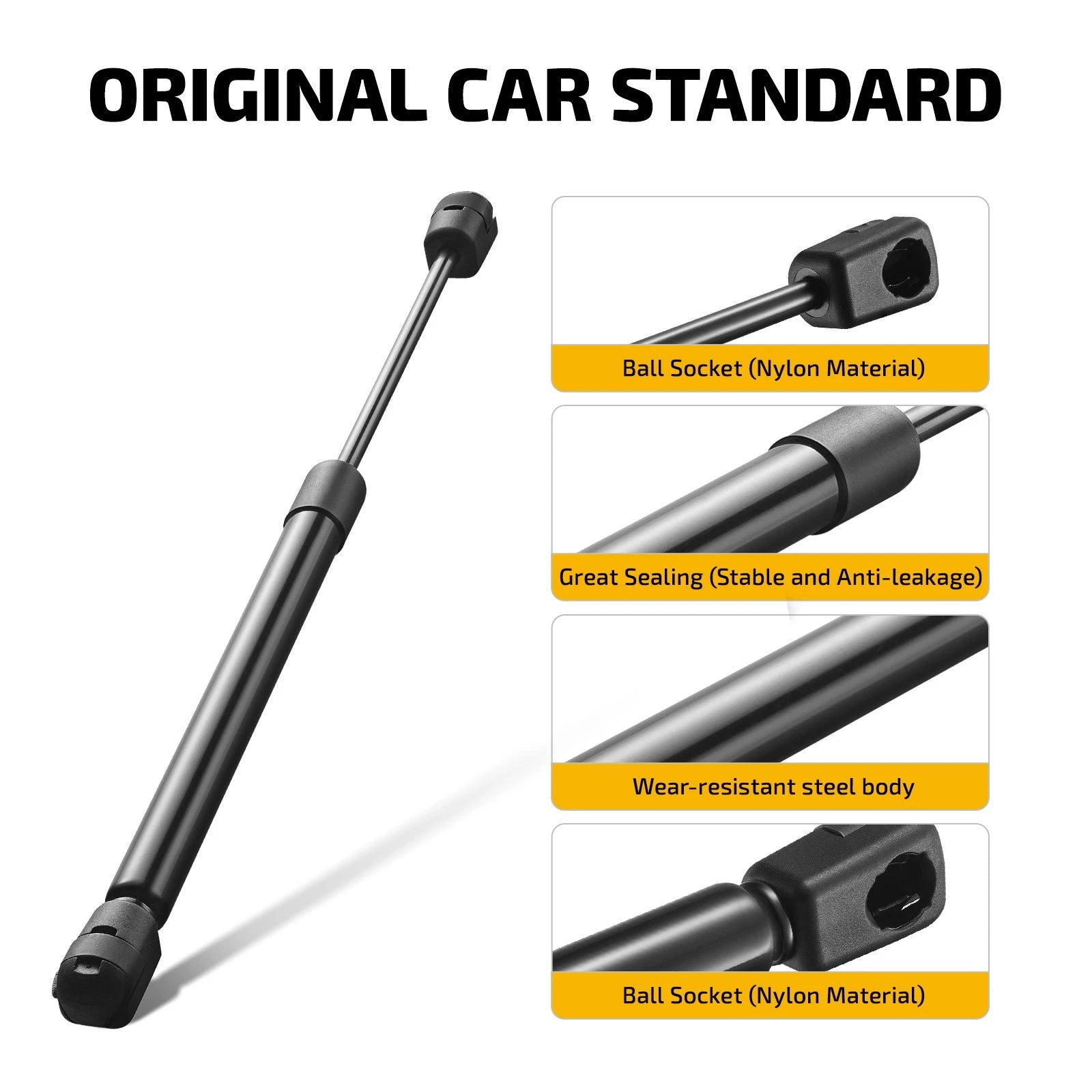 2X Gas Shock Strut for Truck Bed Cover, Trap Door 4127 (13 Inch, 65lb)