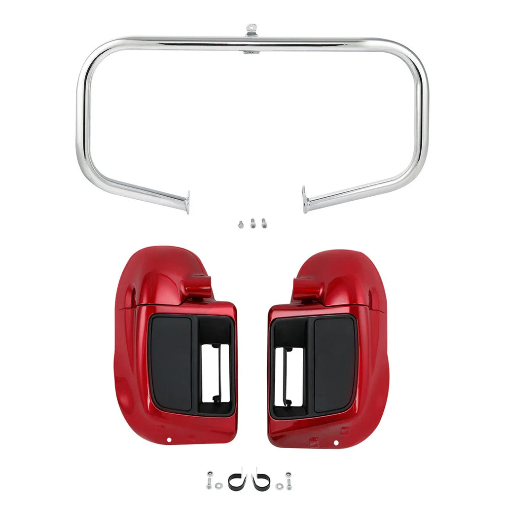 Red Vented Fairings Engine Guard Bar for Harley Road Glide (2014-2023)