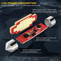 Set of 4 578 LED Light Bulbs for (12V, 41mm, 42mm)