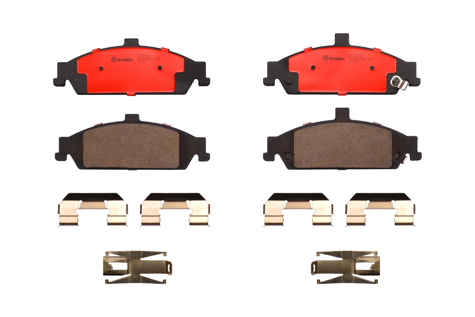 Set of 4 Brembo NAO Ceramic Brake Pads for Chevy Malibu, Oldsmobile Cutlass, Alero