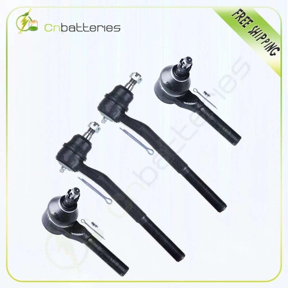Set of 4 Front Inner + Outer Tie Rod Ends for GMC Jimmy (1998–2002)
