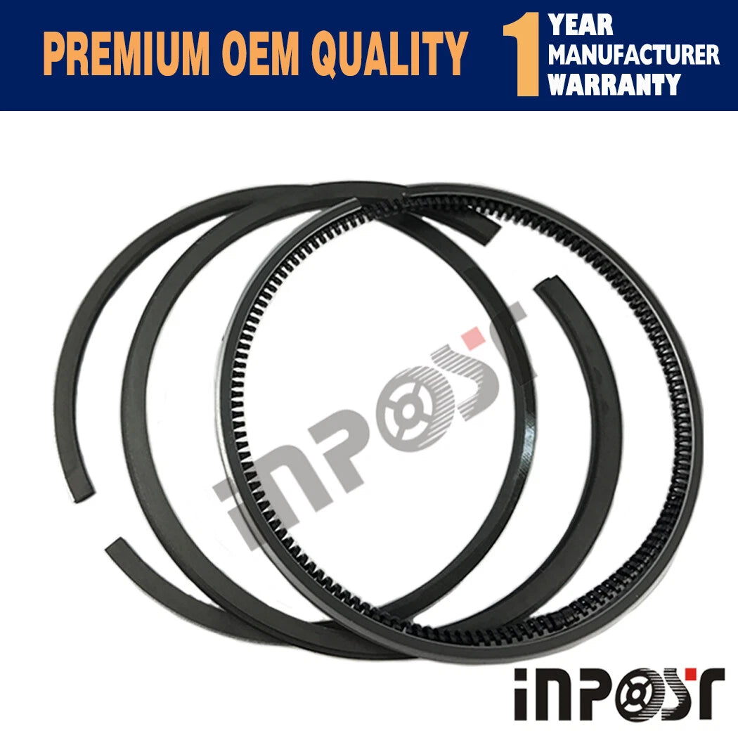 Set of 3 Piston Ring Sets for Kubota D1803 (STD)