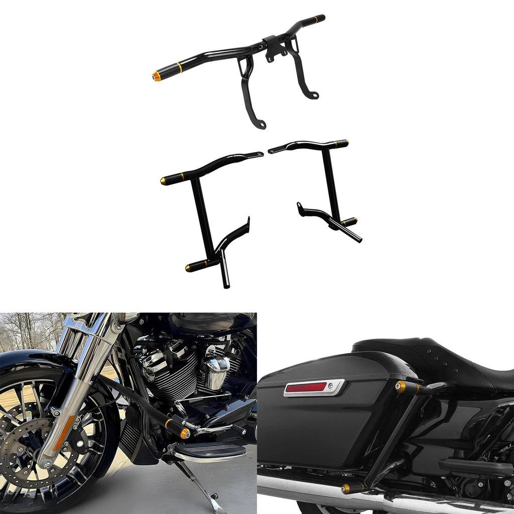 Rear Saddlebags Support Guard Rails for Harley Street Glide (2014–2023)