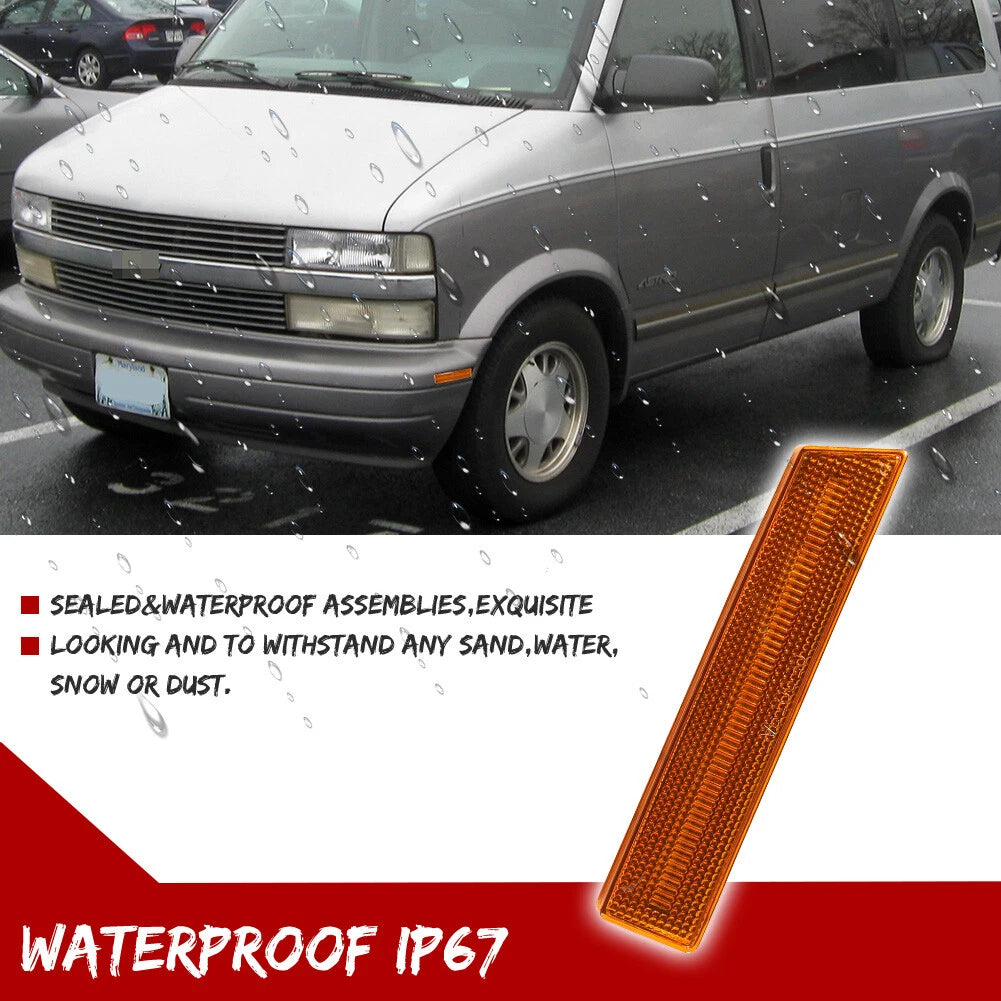 Amber Front Bumper Side Marker Lights for Chevy Astro/GMC Safari (1995–2005)
