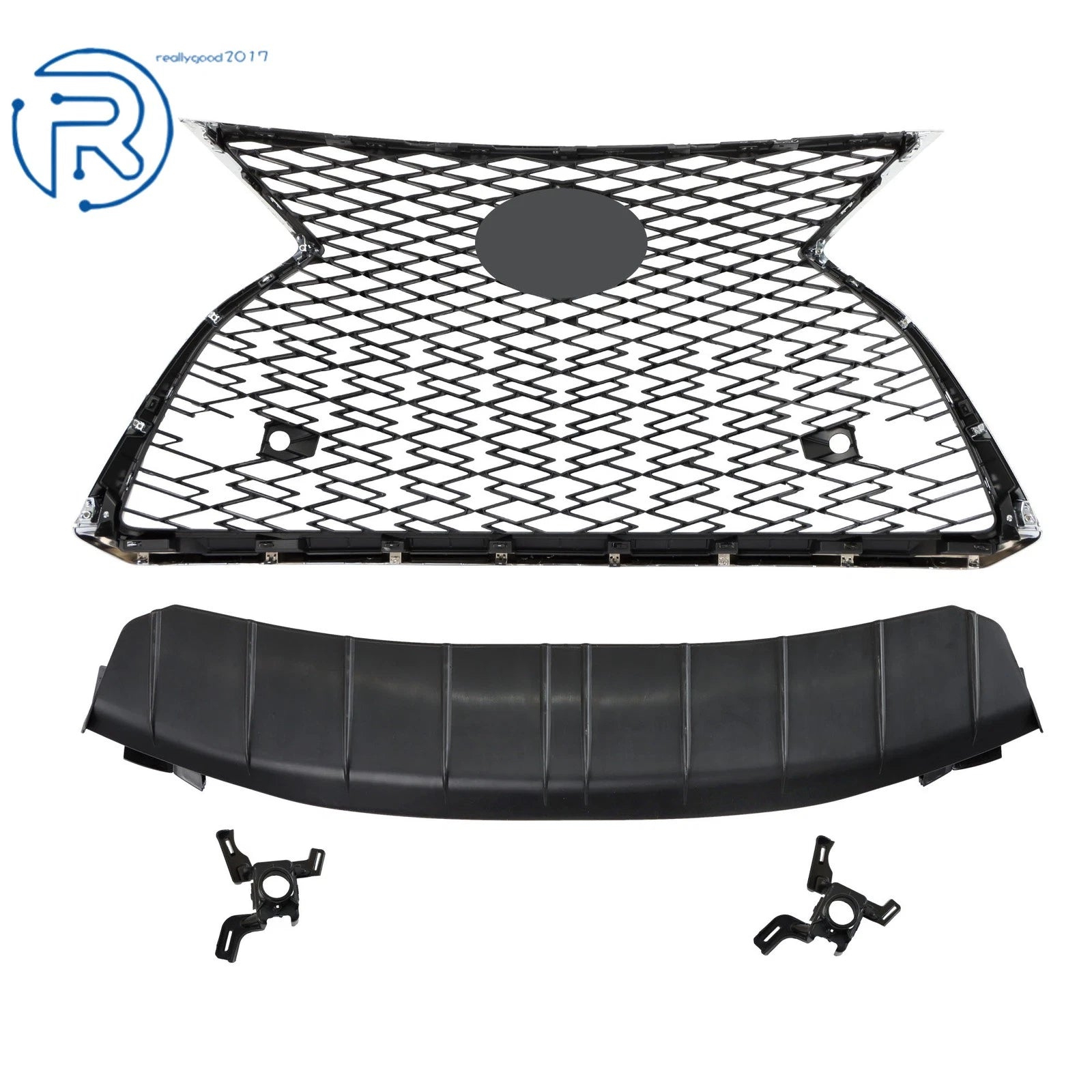 Front Upper Grill Assembly for Lexus RX350 RX450h (2020-2022) Chrome/Black