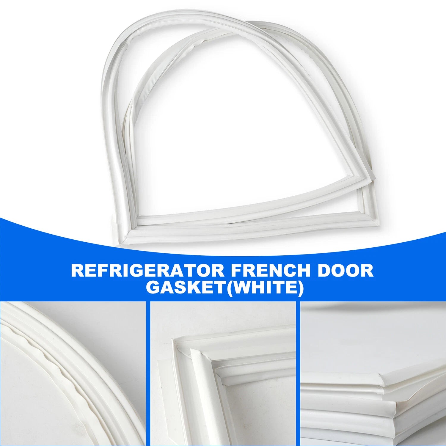W10830189 Refrigerator French Door Gasket for Whirlpool (White)