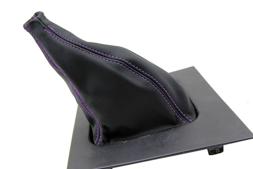 Leather Manual Shift Boot Cover for Ford Mustang (1987–1993) Purple Stitch