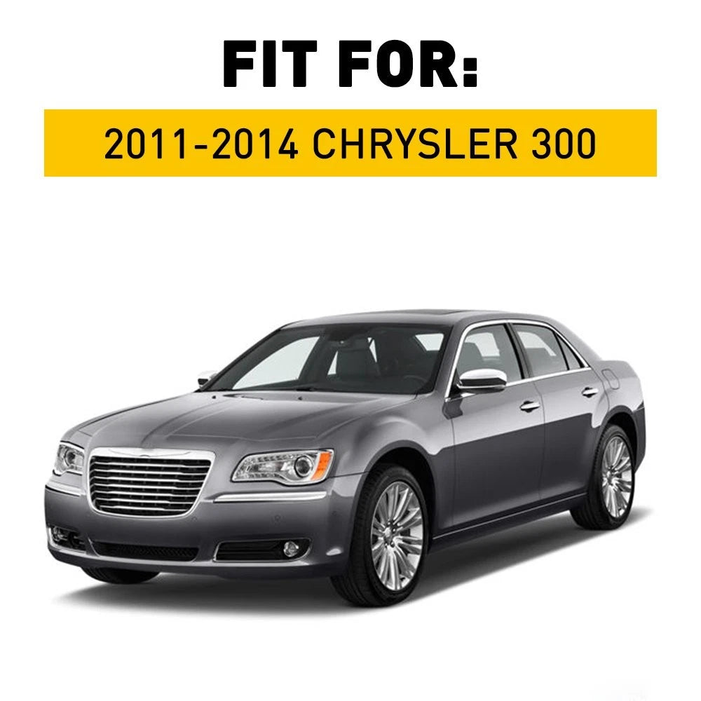 Set of 2 Chrome Front Bumper Moldings for Chrysler 300 (2011–2014)