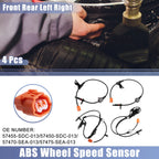 Set of 4 ABS Sensors No. 57455-SDC-013 for Honda Accord (2003–2007)
