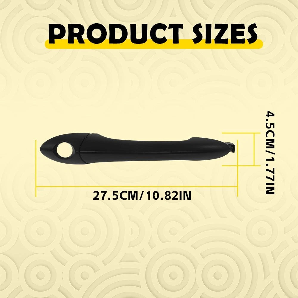 Front Left Door Handle for Hyundai Sonata (2011–2015) Black