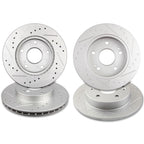 Set of 4 Slotted Brake Rotors for Honda Civic (2006–2011)