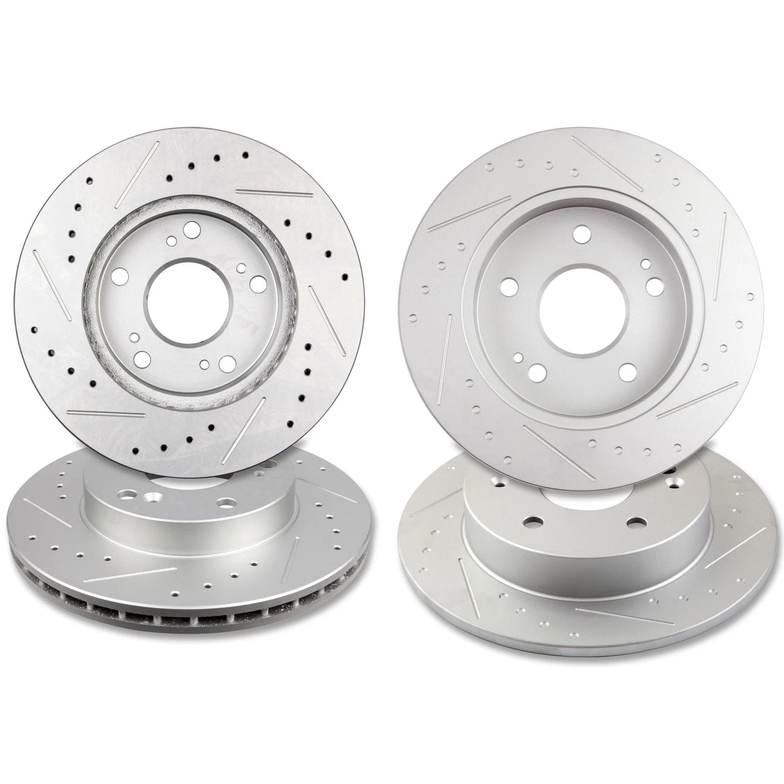 Set of 4 Slotted Brake Rotors for Honda Civic (2006–2011)