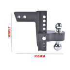 2" Drop Aluminum Trailer Tow Hitch for 2.5" Receiver (18500 lbs)