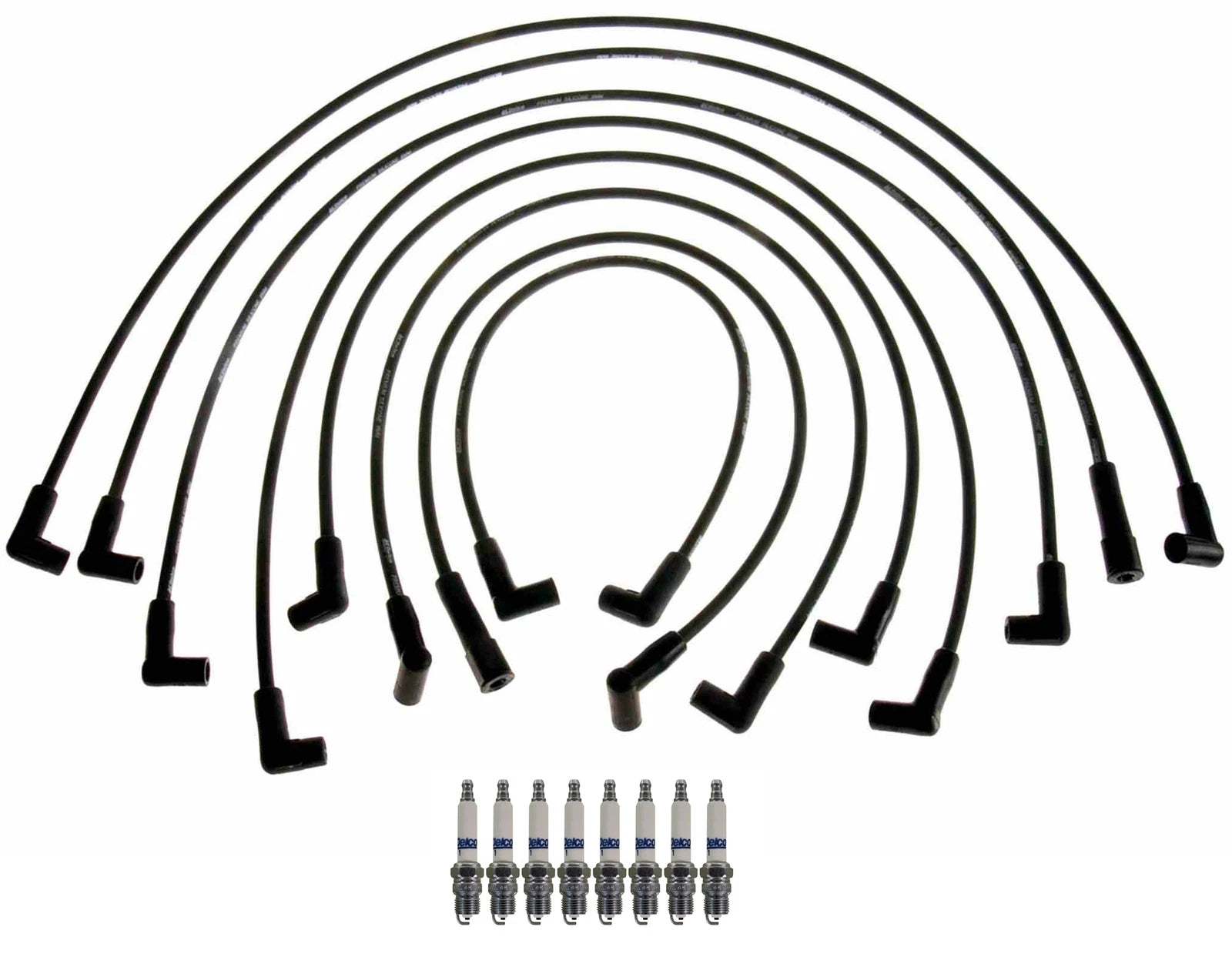 Ignition Wire Set & 8 ACDelco Rapidfire LD Spark Plugs for GM C20 K30