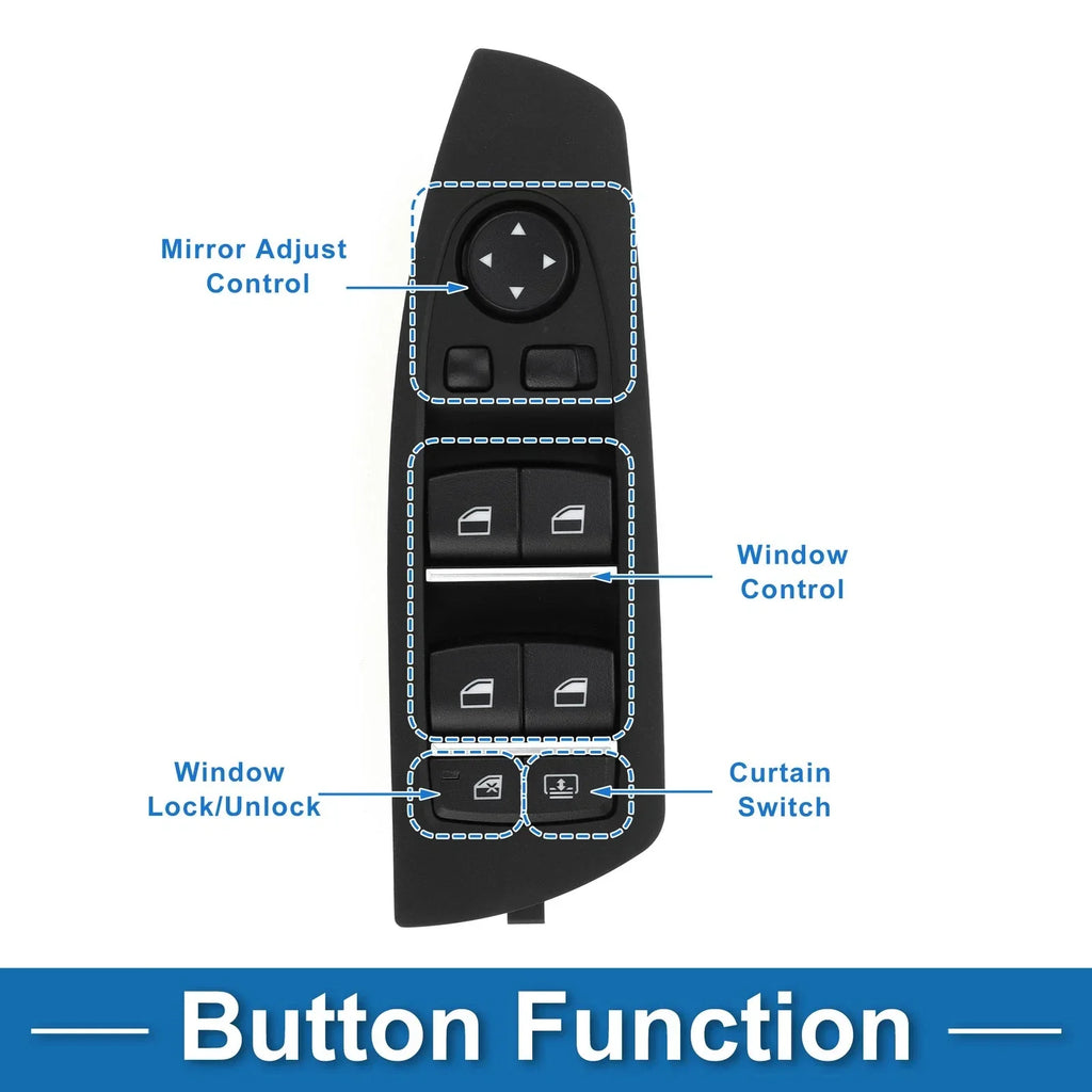 Power Window Switch for BMW 740i 750i 750Li 760Li Black