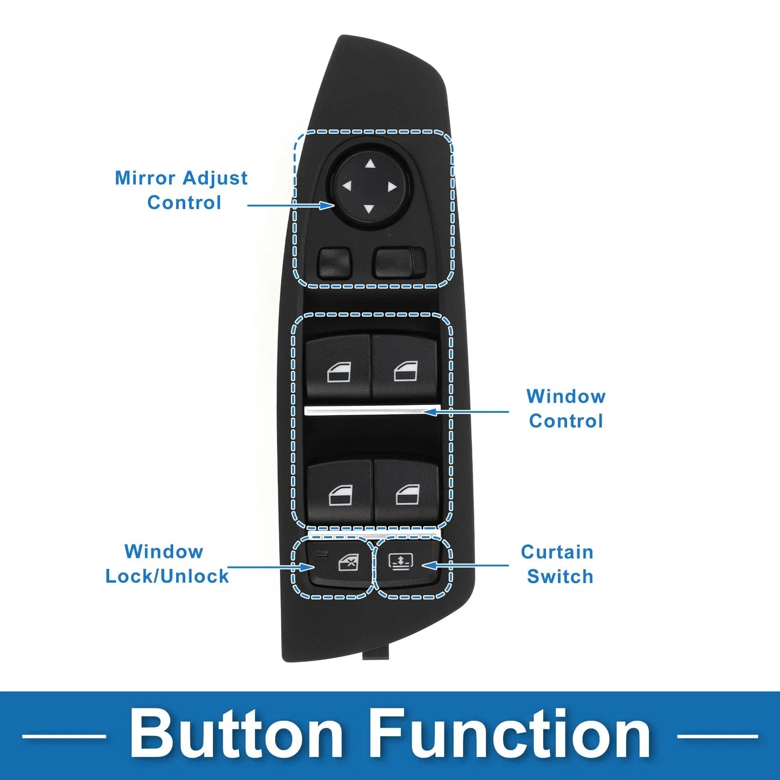 Power Window Switch for BMW 740i 750i 750Li 760Li Black